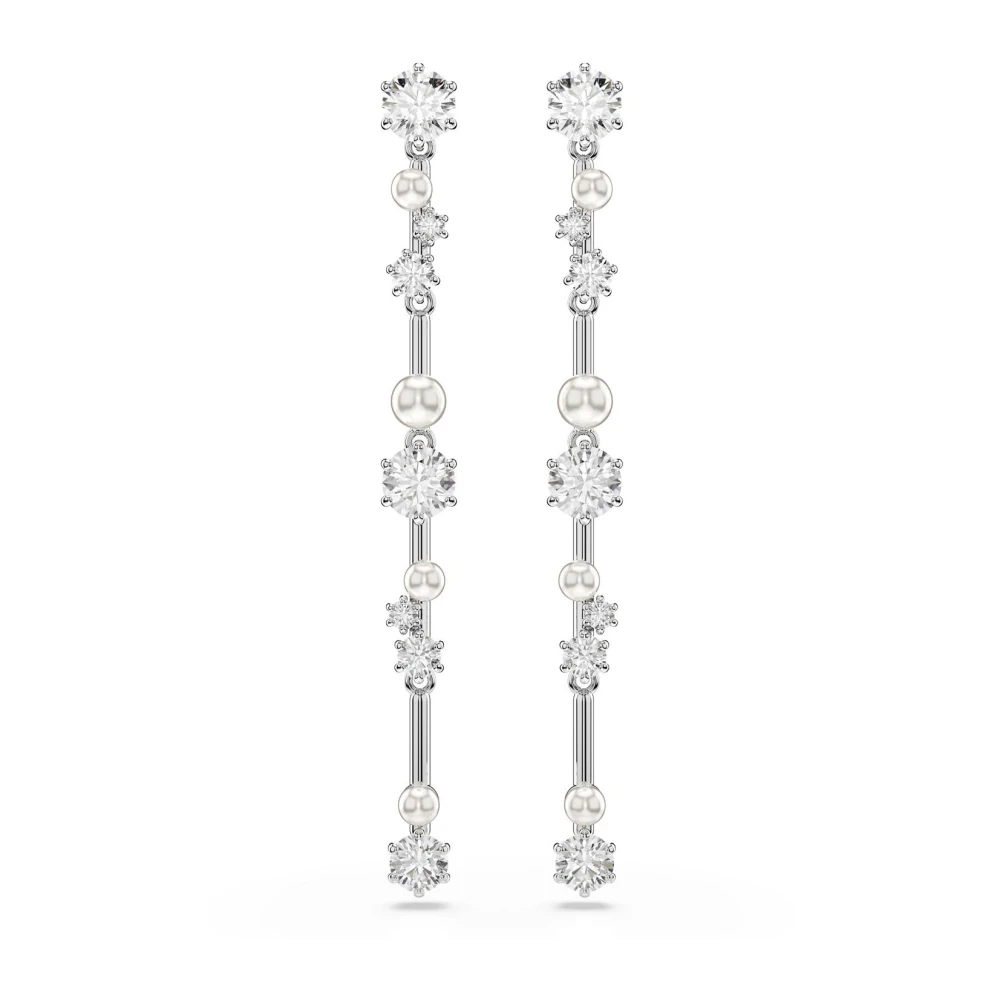 Swarovski Earrings, Female, One Size, Timeless Earrings For Adults Gray