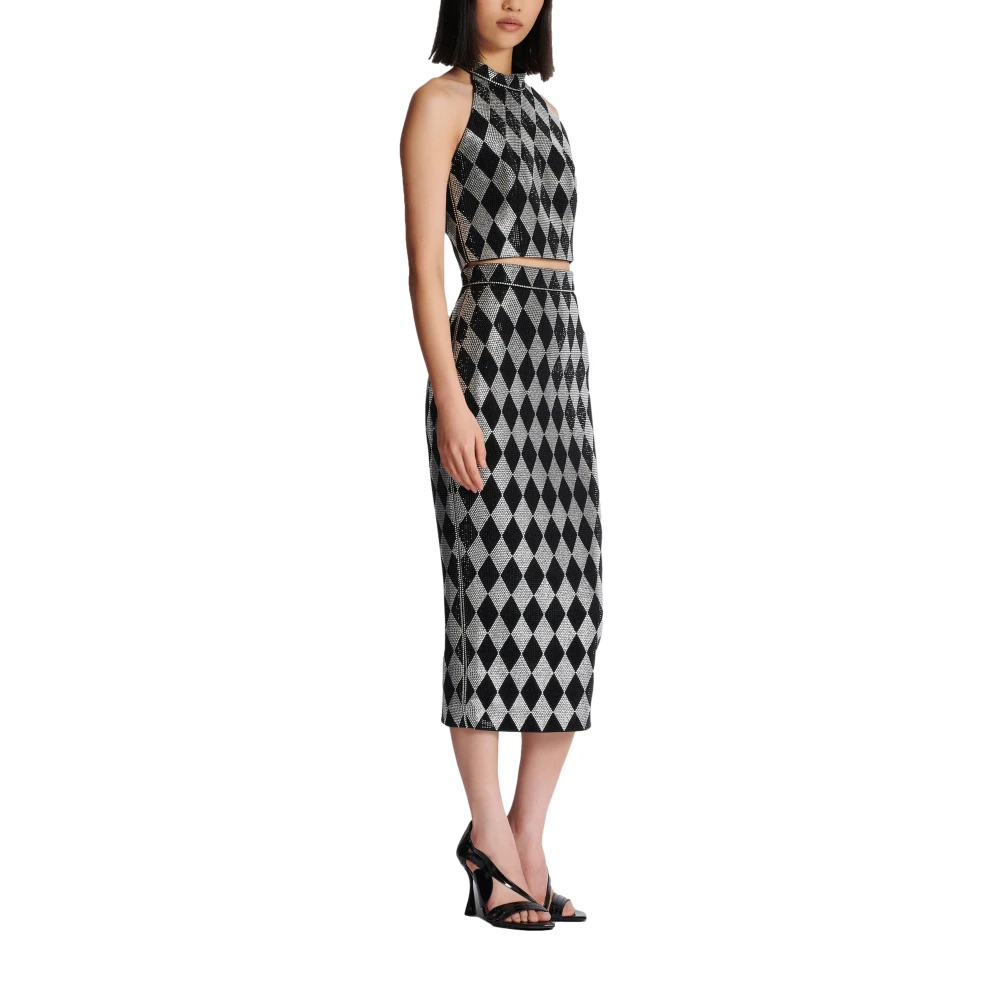 Balmain Diamanten strass midi rok Multicolor Dames