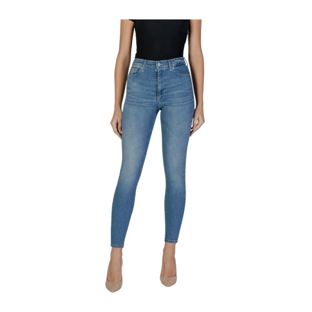 Tommy Jeans Blauwe Katoenmix Stretch Jeans Blue Dames