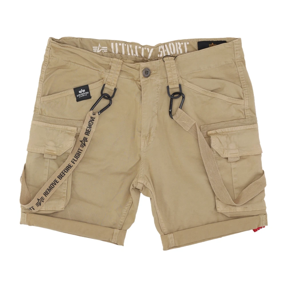 Alpha Industries Men's Beige Utility Short Pants For