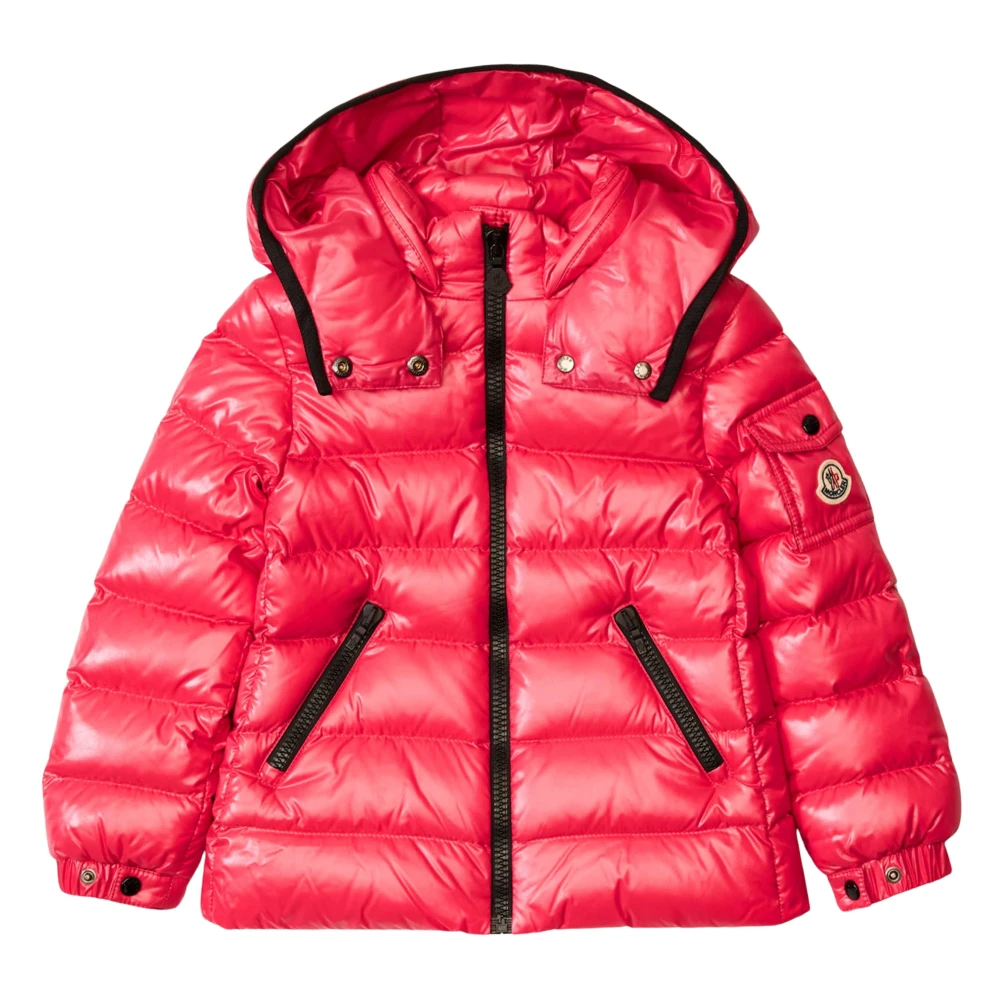 Moncler Girls Red Winter Jackets, 8 Y, Padded Bady Jacket With Logo