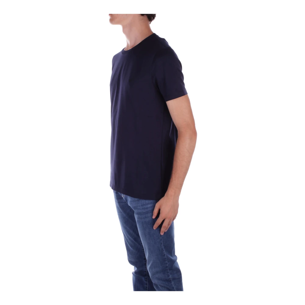 Dondup Blauw Logo Reliëf T-shirt Blue Heren