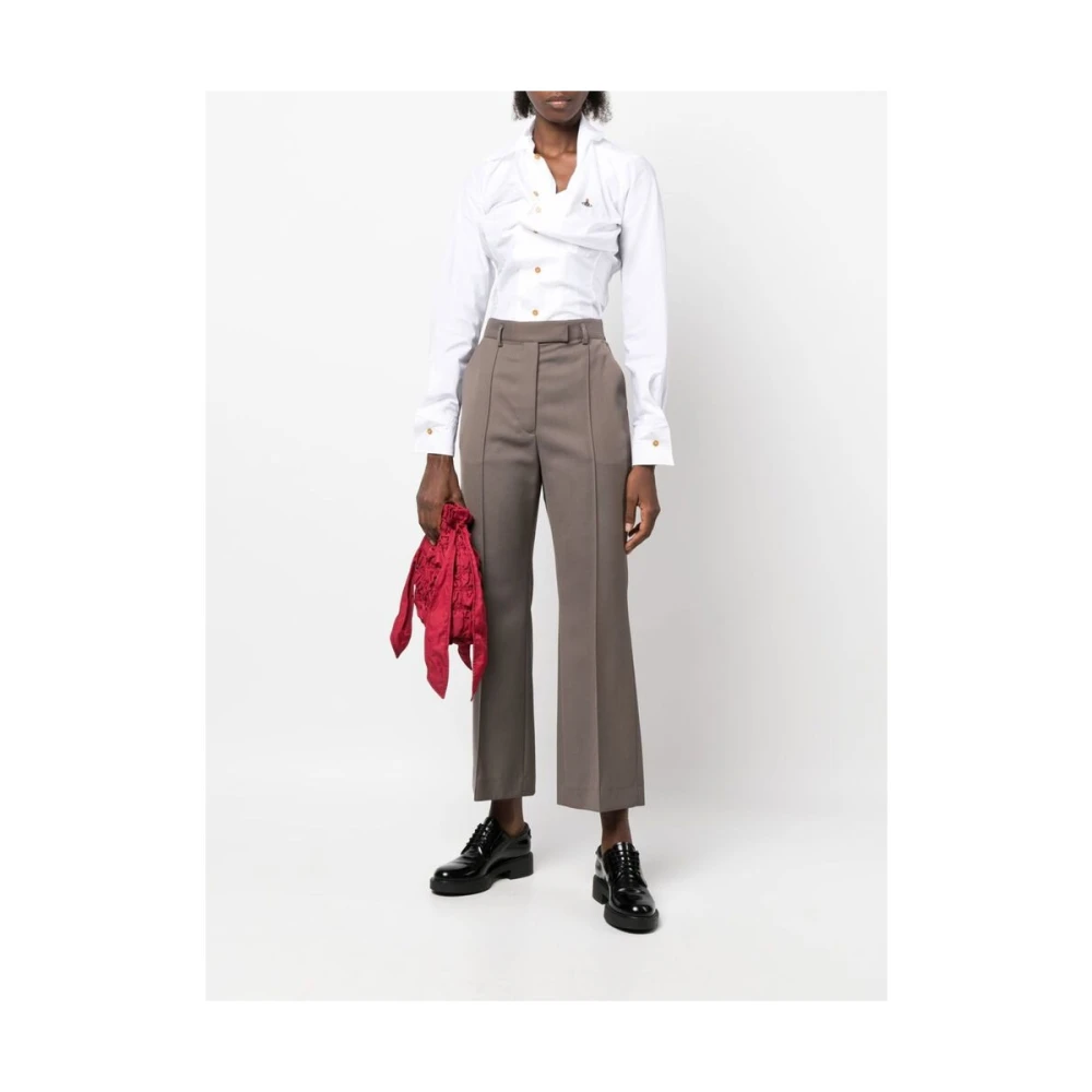 Vivienne Westwood Witte Katoenen Overhemd met Orb Logo White Dames