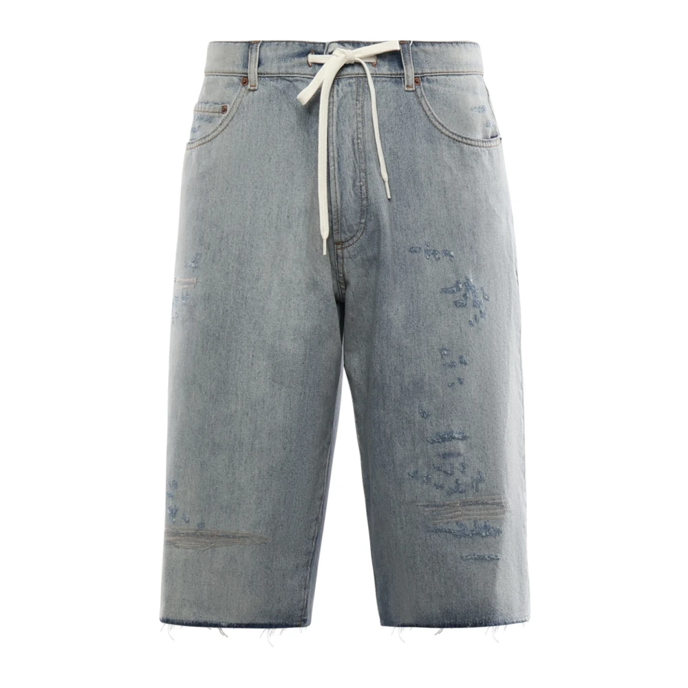 Mm6 Maison Margiela Men's Blue Denim Shorts, L, Denim Shorts