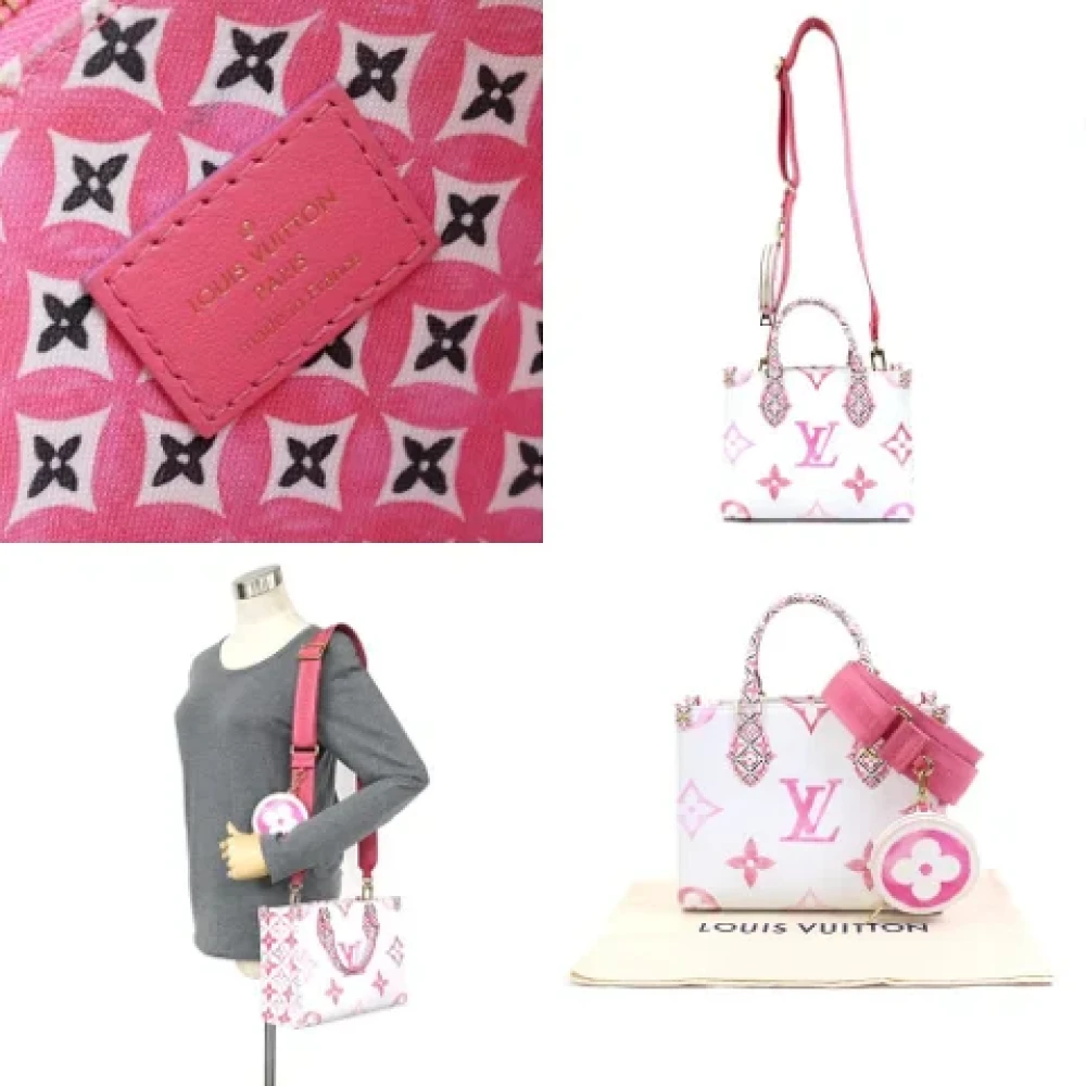 Louis Vuitton Vintage Pre-owned Leather handbags White Dames