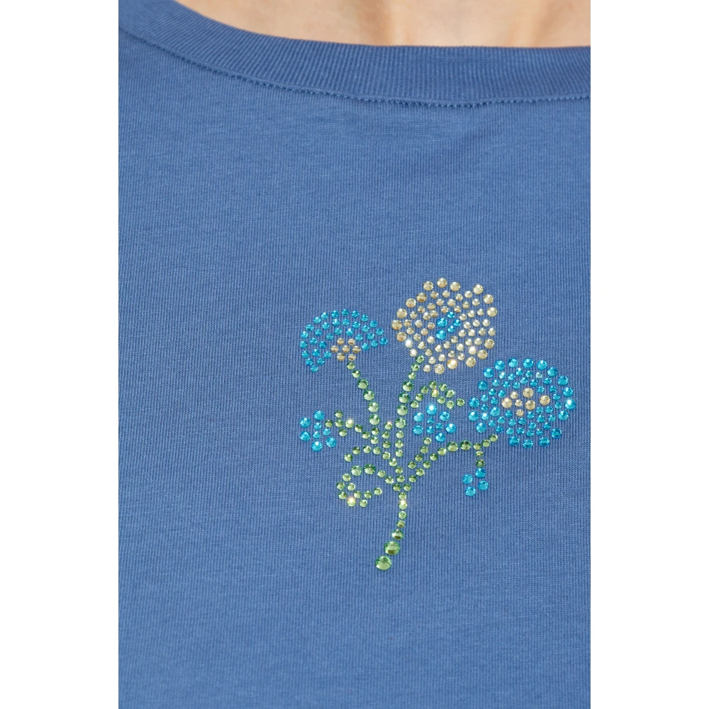 Kenzo T-shirt met glinsterende applicaties Blue Dames