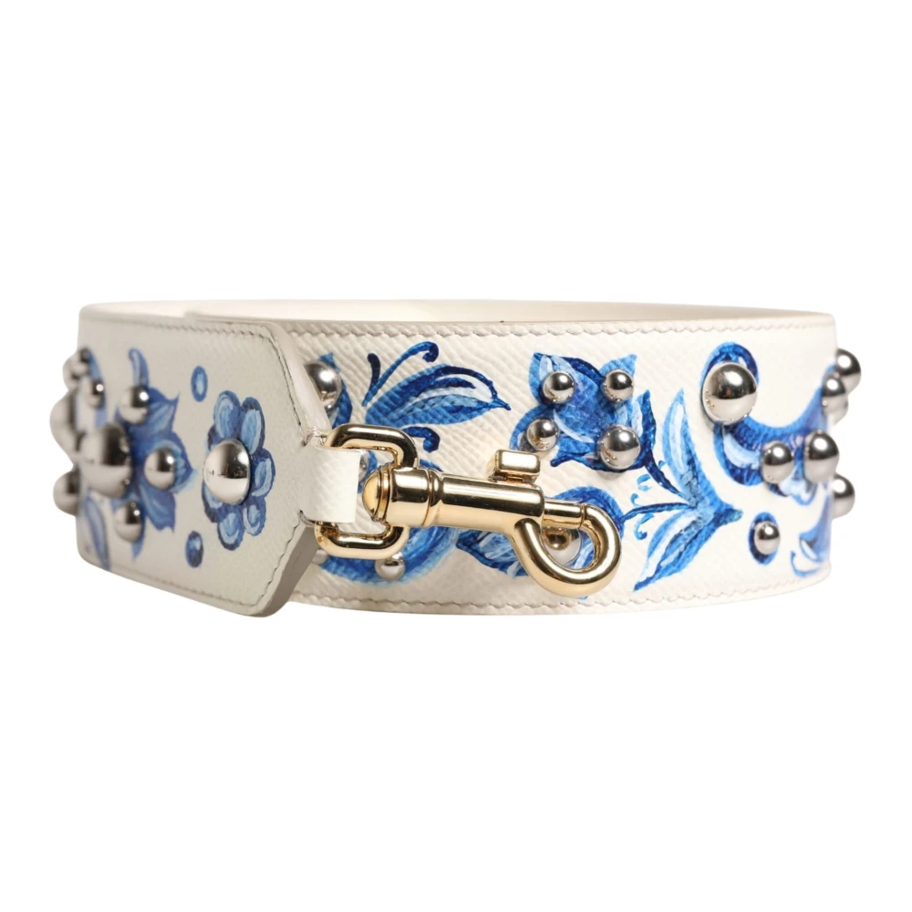 Dolce & Gabbana Floral Stud Shoulder Strap - Female - Bag Accessories - White - One Size - Bags