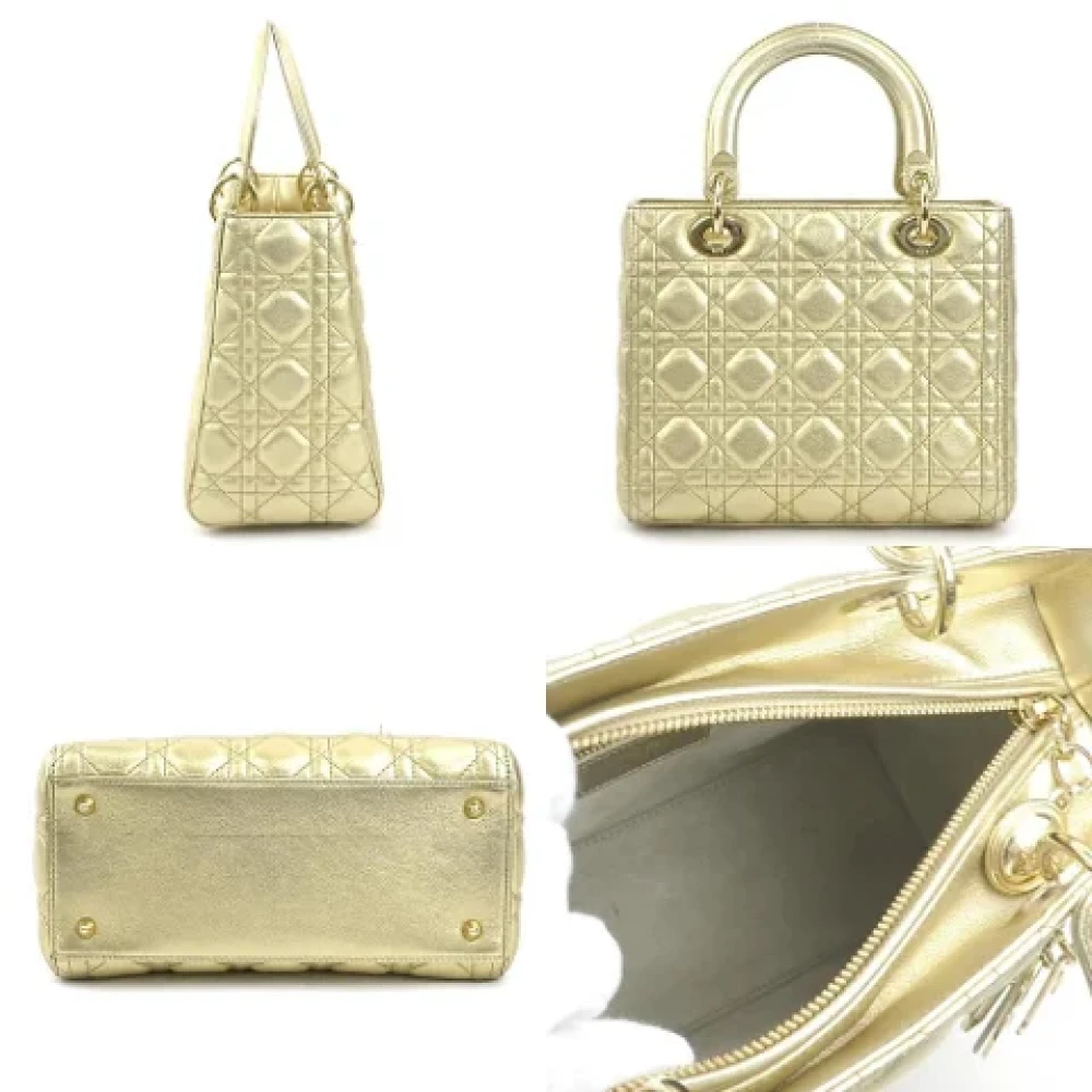 Dior Vintage Pre-owned Leather dior-bags Yellow Dames