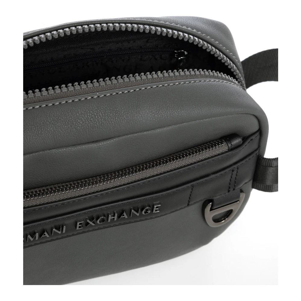 Armani Exchange Eenvoudige toilettas met ritssluiting Gray Heren