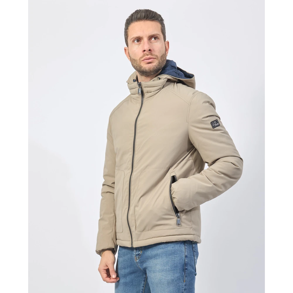 YES ZEE Heren Softshell Hoodie Jas Beige Heren