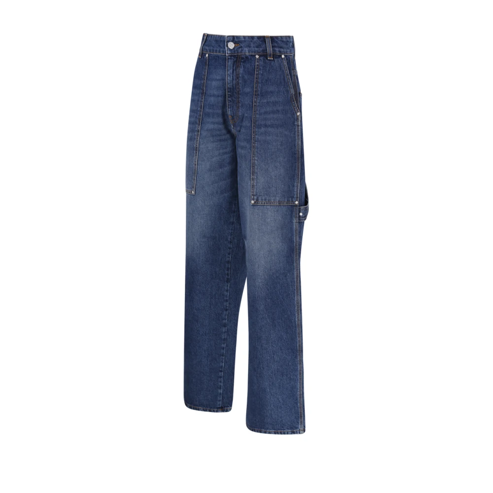 Stella Mccartney Vintage Workwear Wide Jeans Blue Dames