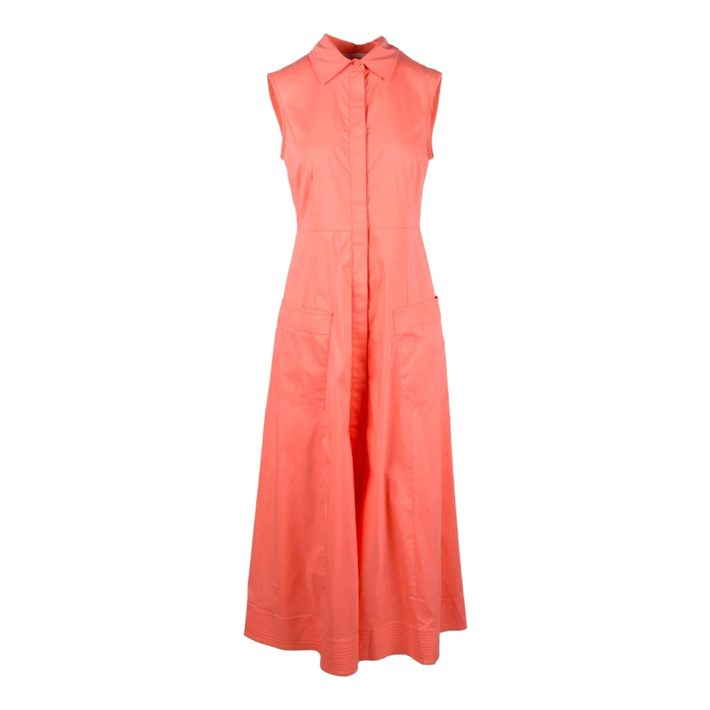 Liviana Conti Elegante Katoenen Jurk Pink Dames