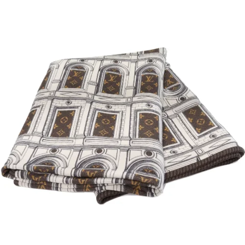 Louis Vuitton Vintage Pre-owned Wool scarves Brown Dames