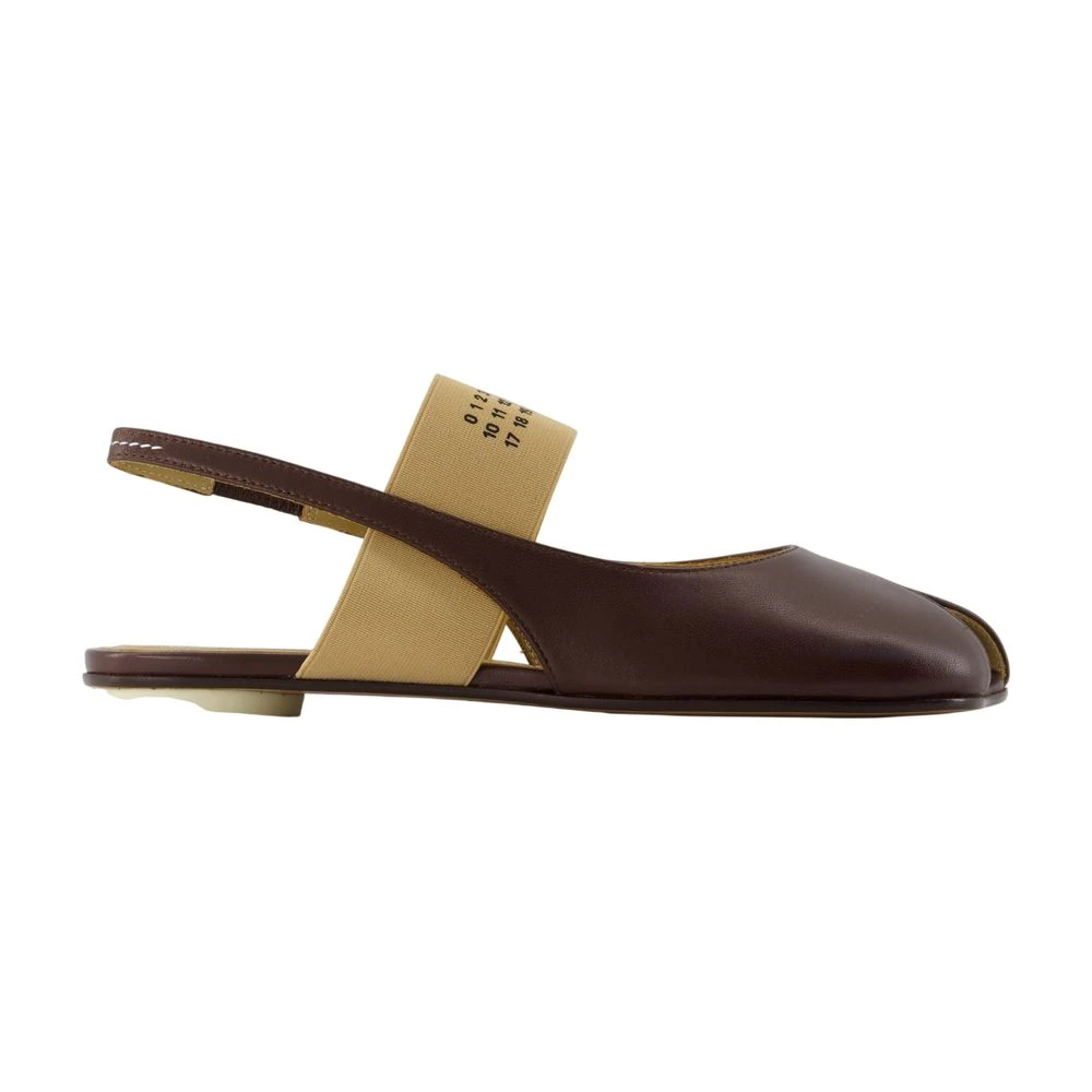 Mm6 Maison Margiela Femme Marron Chaussures, Brun, Taille: 39 Eu Anatomic Numeric Slingback
