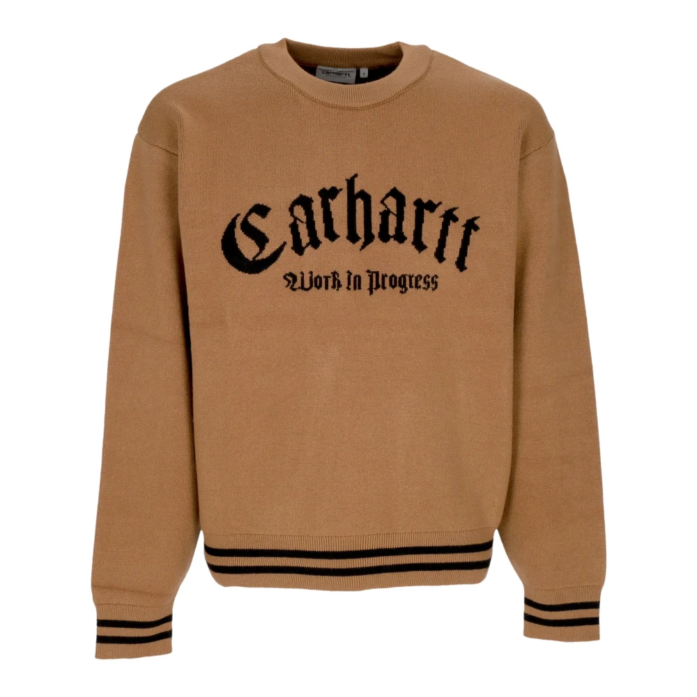 Carhartt WIP Onyx Crew-Neck Sweater Bruin Zwart Heren Brown Heren