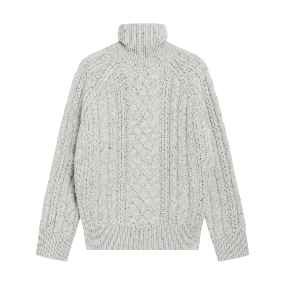 Totême , Turtlenecks, Female, Beige, S, Cable Knit Turtleneck