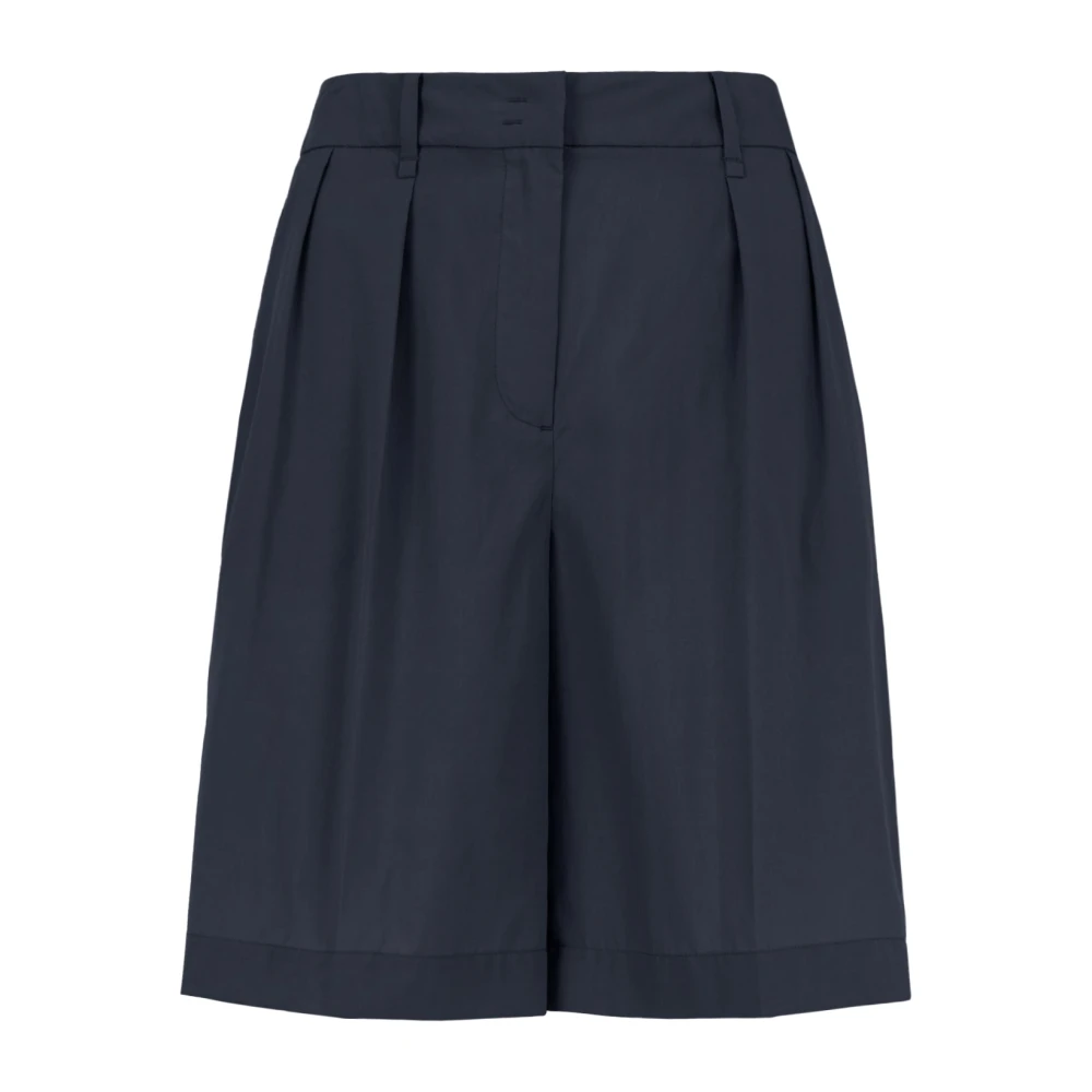 Bomboogie Women's Blue Fluid Lyocell Bermuda Shorts - Casual Shorts - S - Shorts