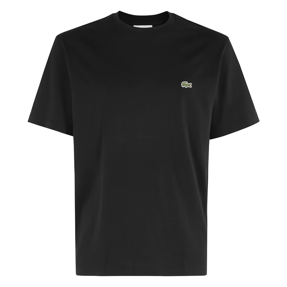 Lacoste Herr Svart Toppar 2XL, Bomull, Klassisk T-Shirt