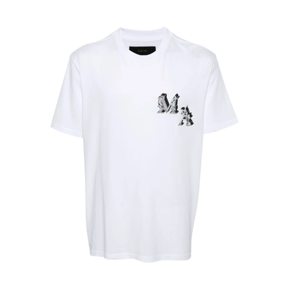 Amiri Monogram Print T-shirt White Heren