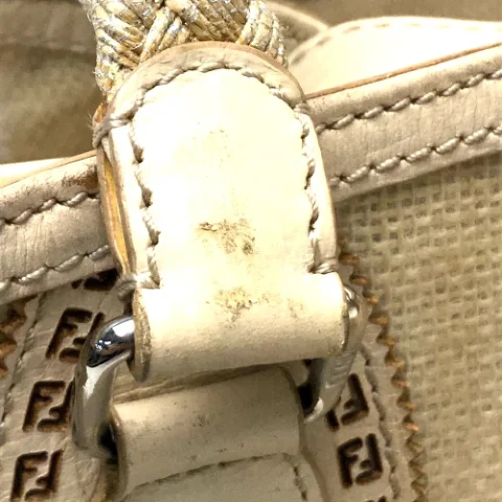 Fendi Vintage Pre-owned Fabric fendi-bags Beige Dames