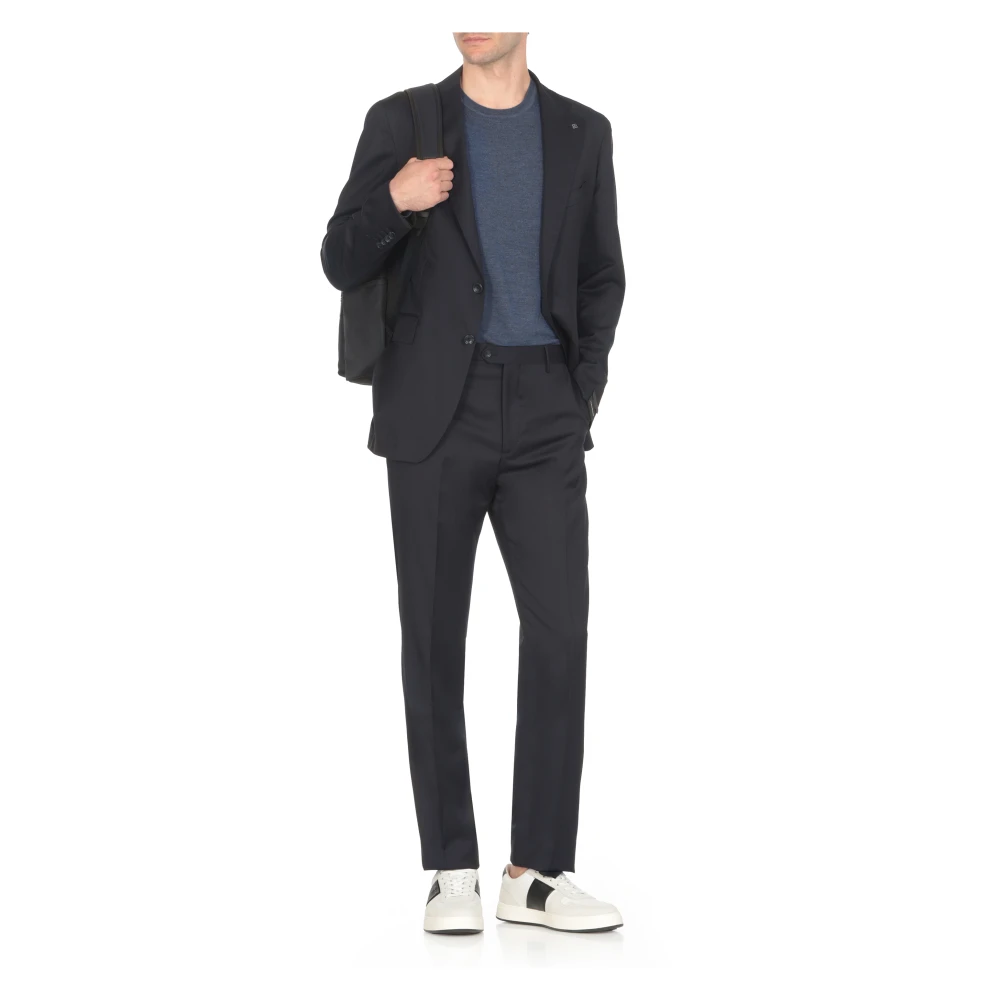 Tagliatore Blauw pak Black Heren