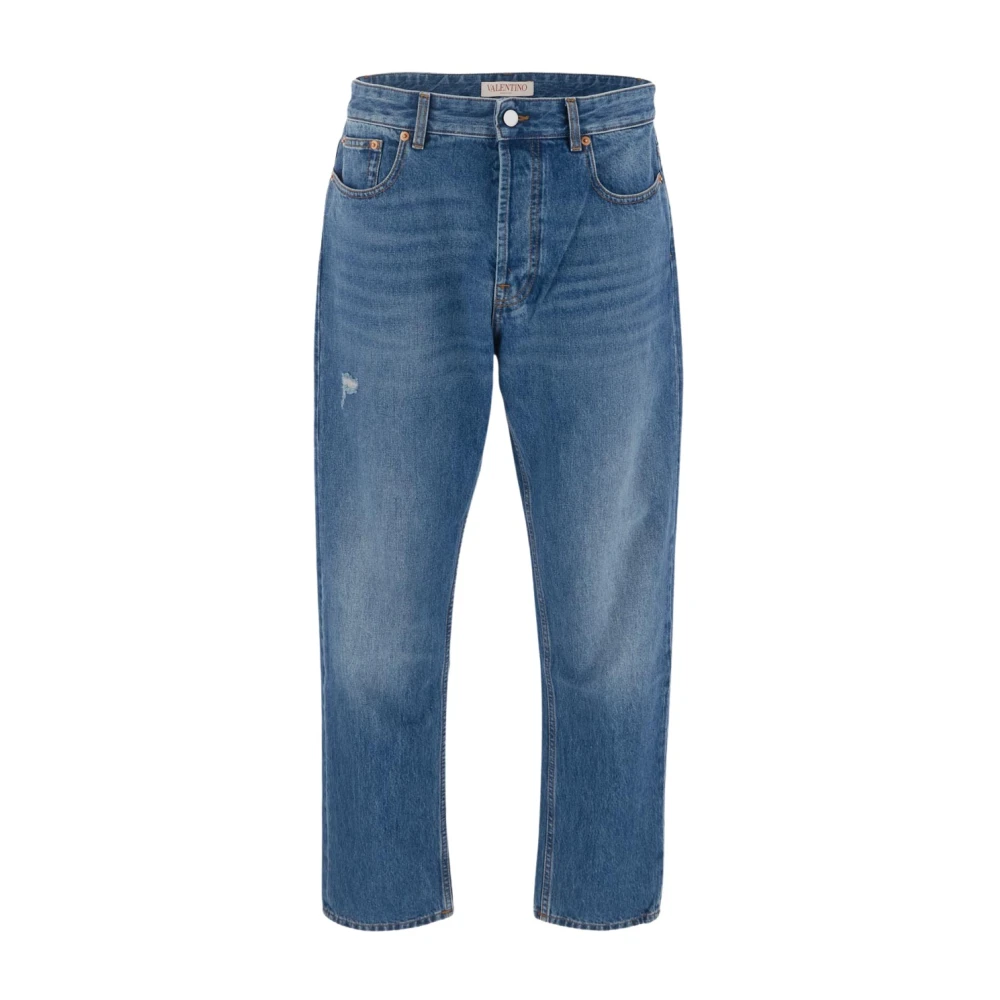 Valentino Regular Fit Jeans in Medium Blauw Blue Heren