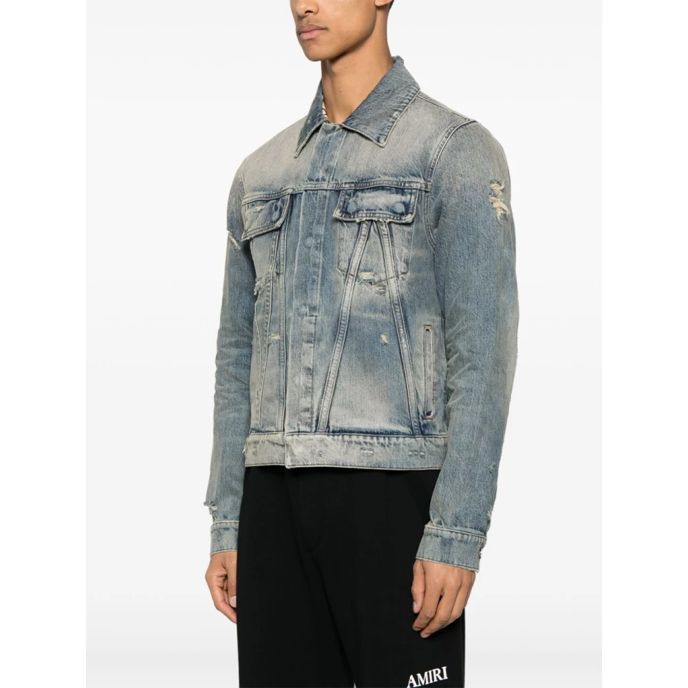 Amiri Blauwe Katoenen Jas Blue Heren