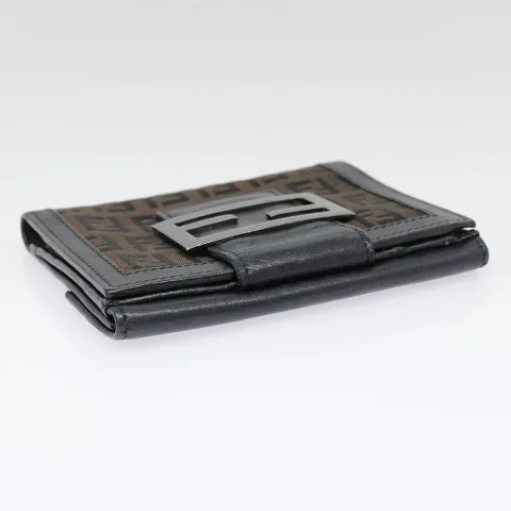 Fendi Vintage Pre-owned Canvas wallets Black Dames