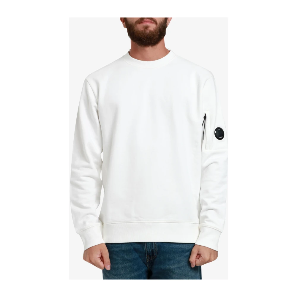 C.P. Company Witte Sweater met Lenszak White Heren