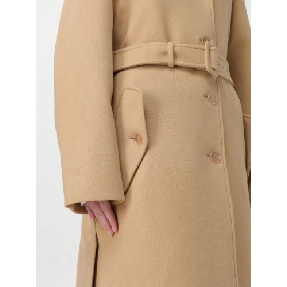 Moschino Beige Enkellange Jas Beige Dames