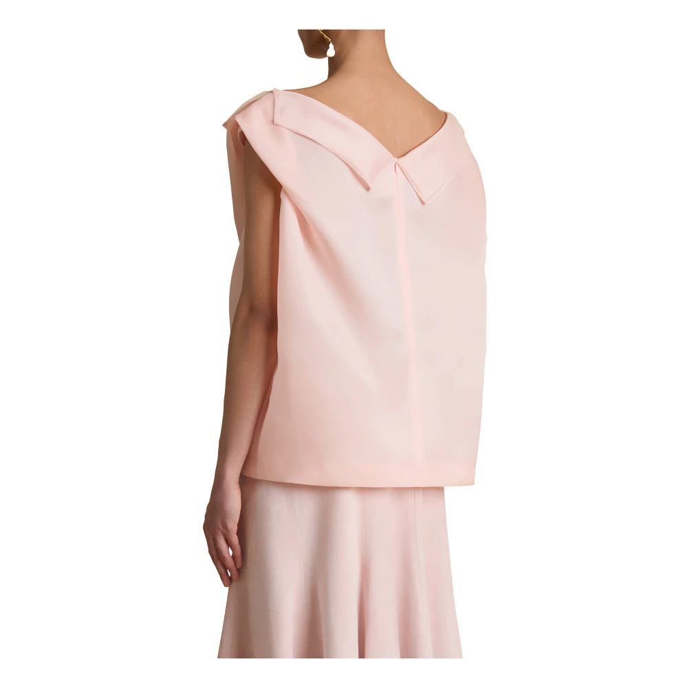 Khaite Zijden Off-Shoulder Roze Blouse Pink Dames
