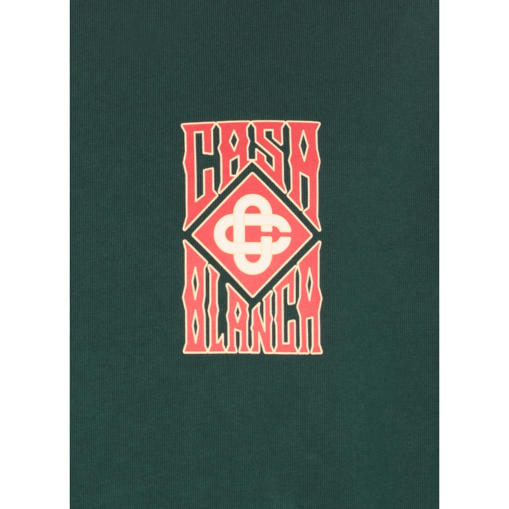 Casablanca Groene Katoenen T-shirt met Print Green Heren