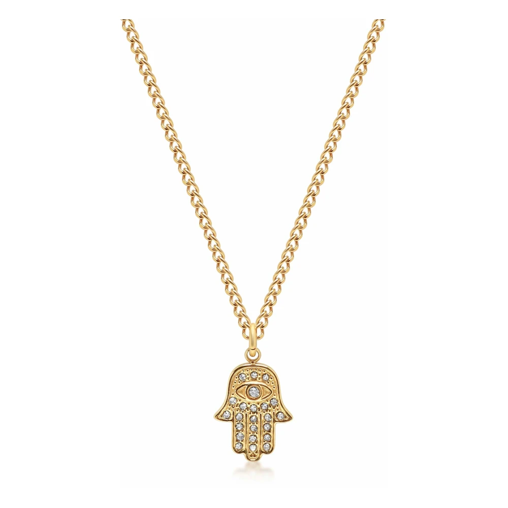 Men's Hamsa Hand Necklace in Gold