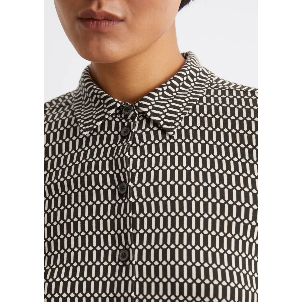 Marc O'Polo Reguliere jersey print blouse Multicolor Dames