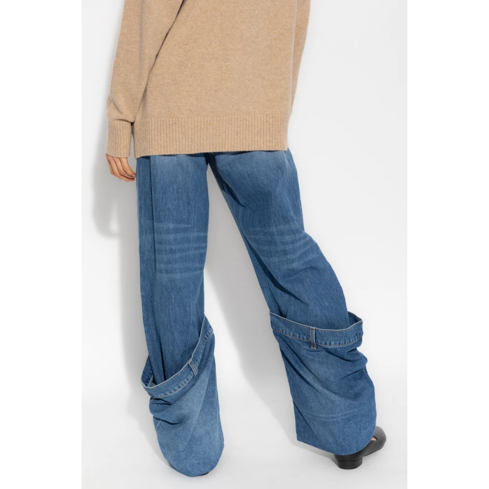 JW Anderson Jeans met decoratieve omslagen Blue Dames