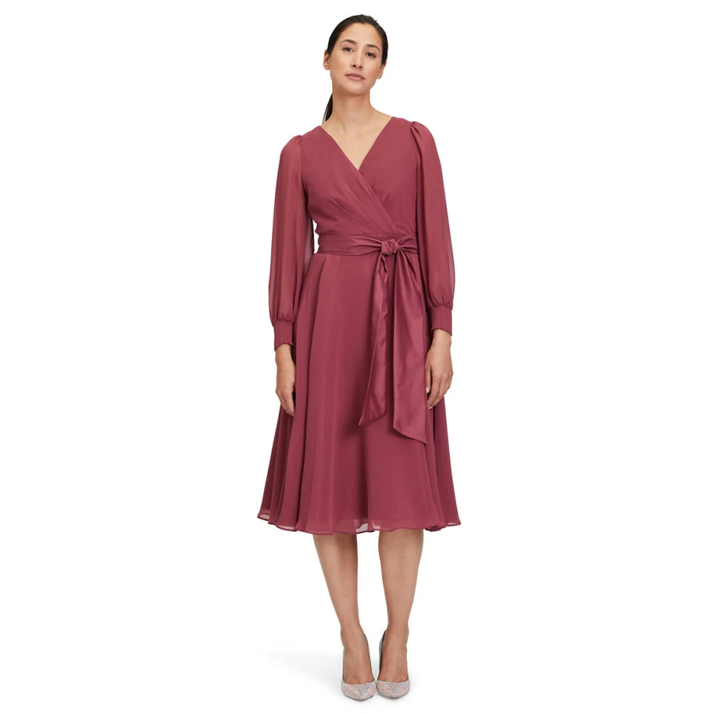 Vera Mont Korte Mouw Jurk Red Dames