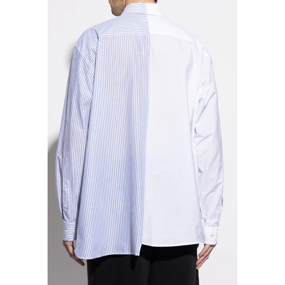 MM6 Maison Margiela Overhemd met strepen Blue Heren