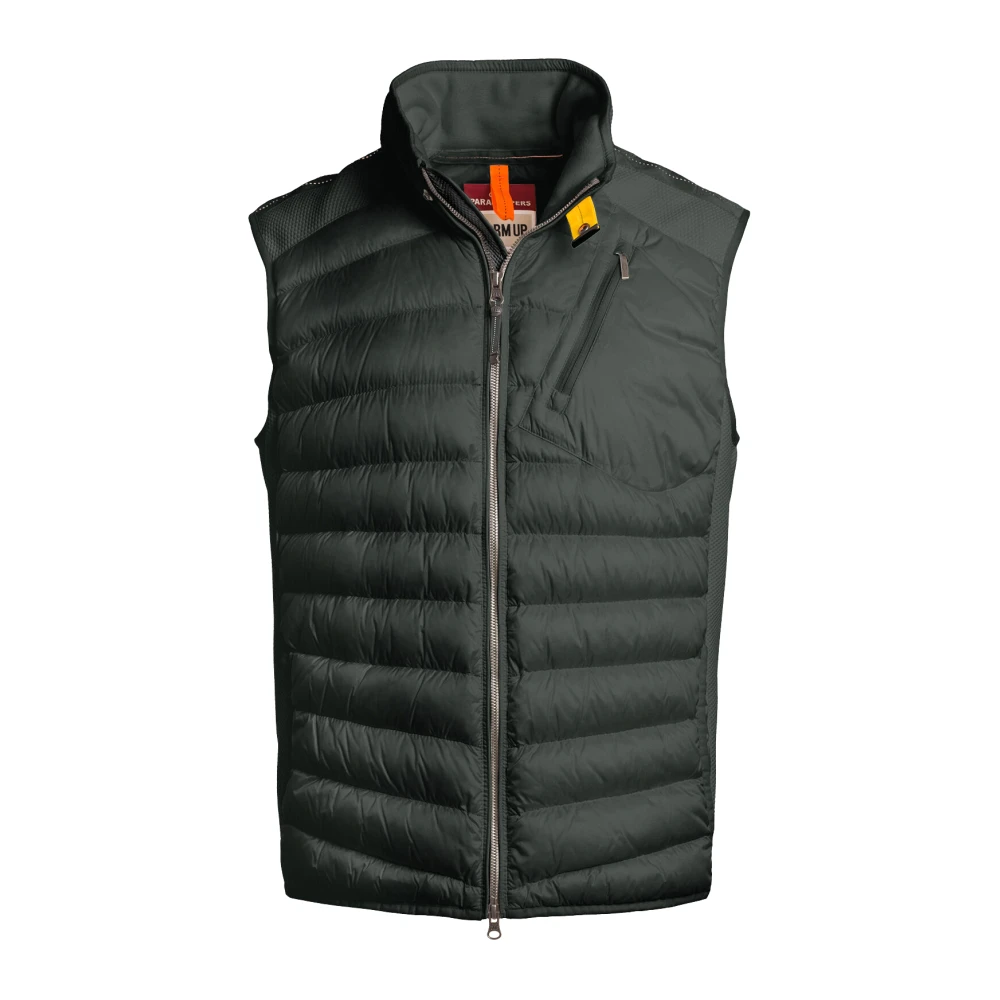 Parajumpers Fleece Nylon Vest Green Heren