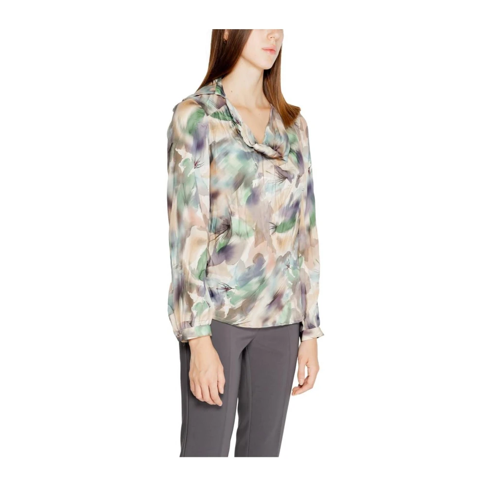 RINASCIMENTO Cowl Neck Blouse Green Dames