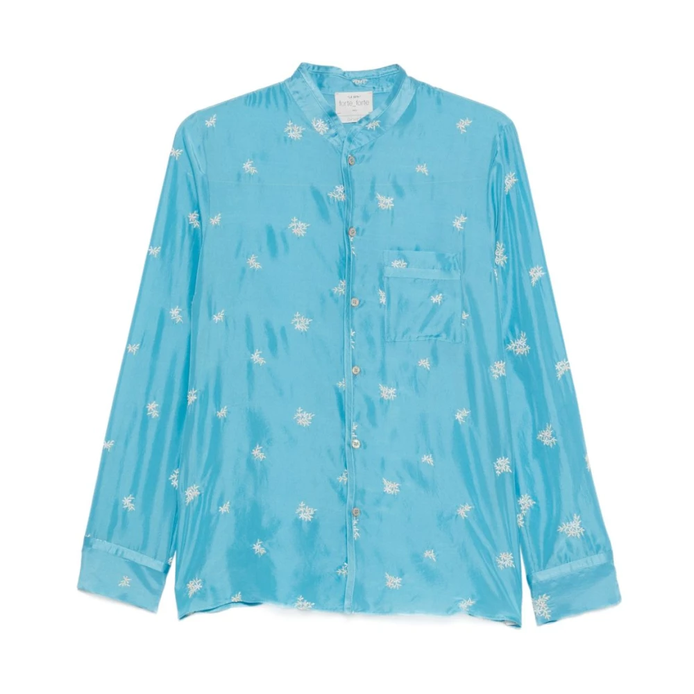 Forte Forte Multicolor Shirts, Female, L, Floral Print Chest Pocket Shirt