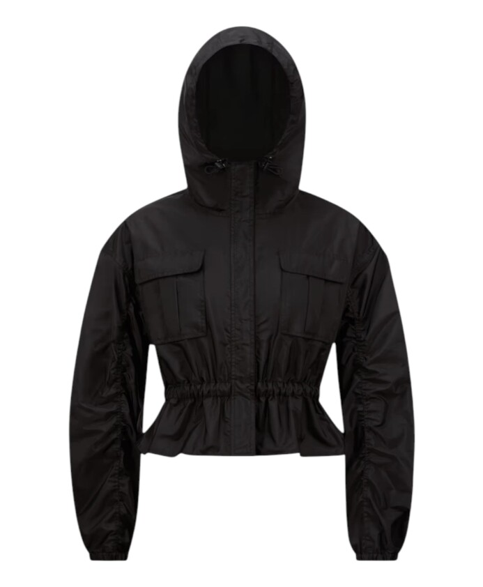 veste-noire-a-capuche-peplum-nylon-leger