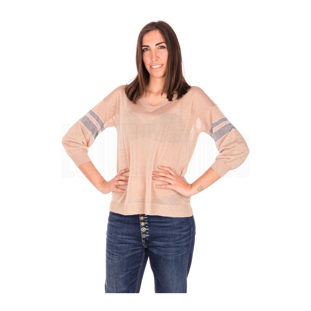 Kangra Stijlvolle Pullover met Mouwen Pink Dames