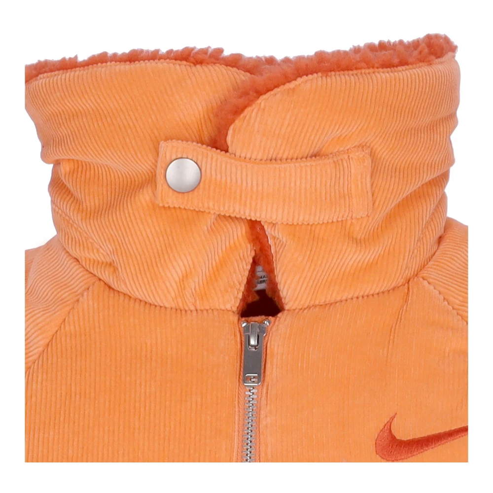 Nike Ribfluwelen Winterjas Oranje Orange Dames