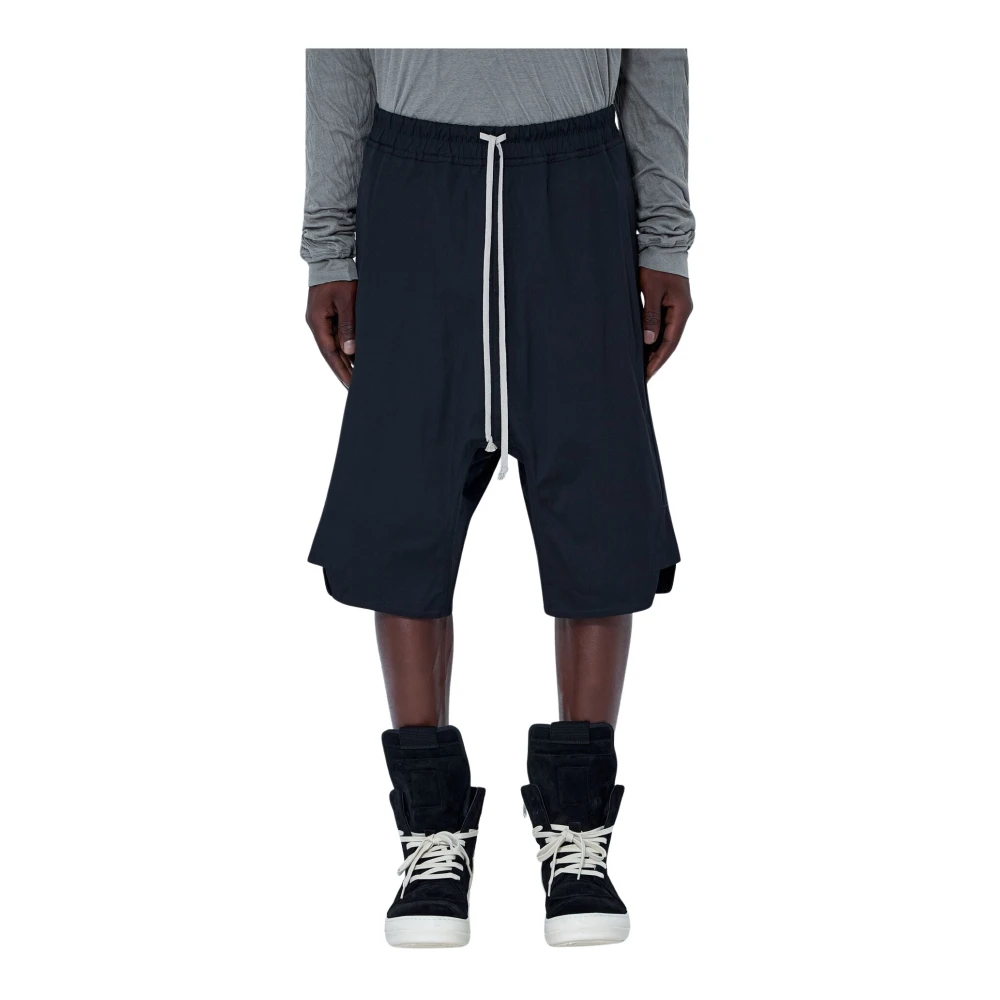 Rick Owens Black Basket Swingers Heavy Poplin Shorts - Male - Bermudas - M - Shorts