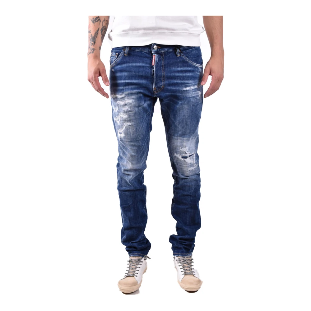 Dsquared2 Blauwe Jeans Herenmode Ss24 Blue Heren