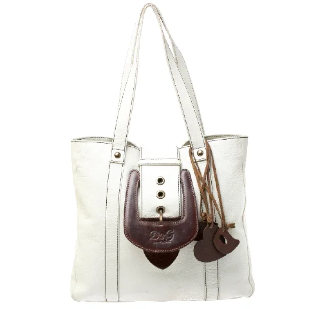 Dolce & Gabbana Pre-owned Leather totes White Dames