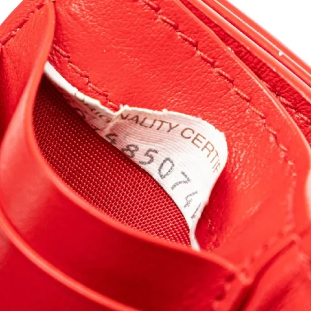 Bottega Veneta Vintage Pre-owned Leather wallets Red Dames