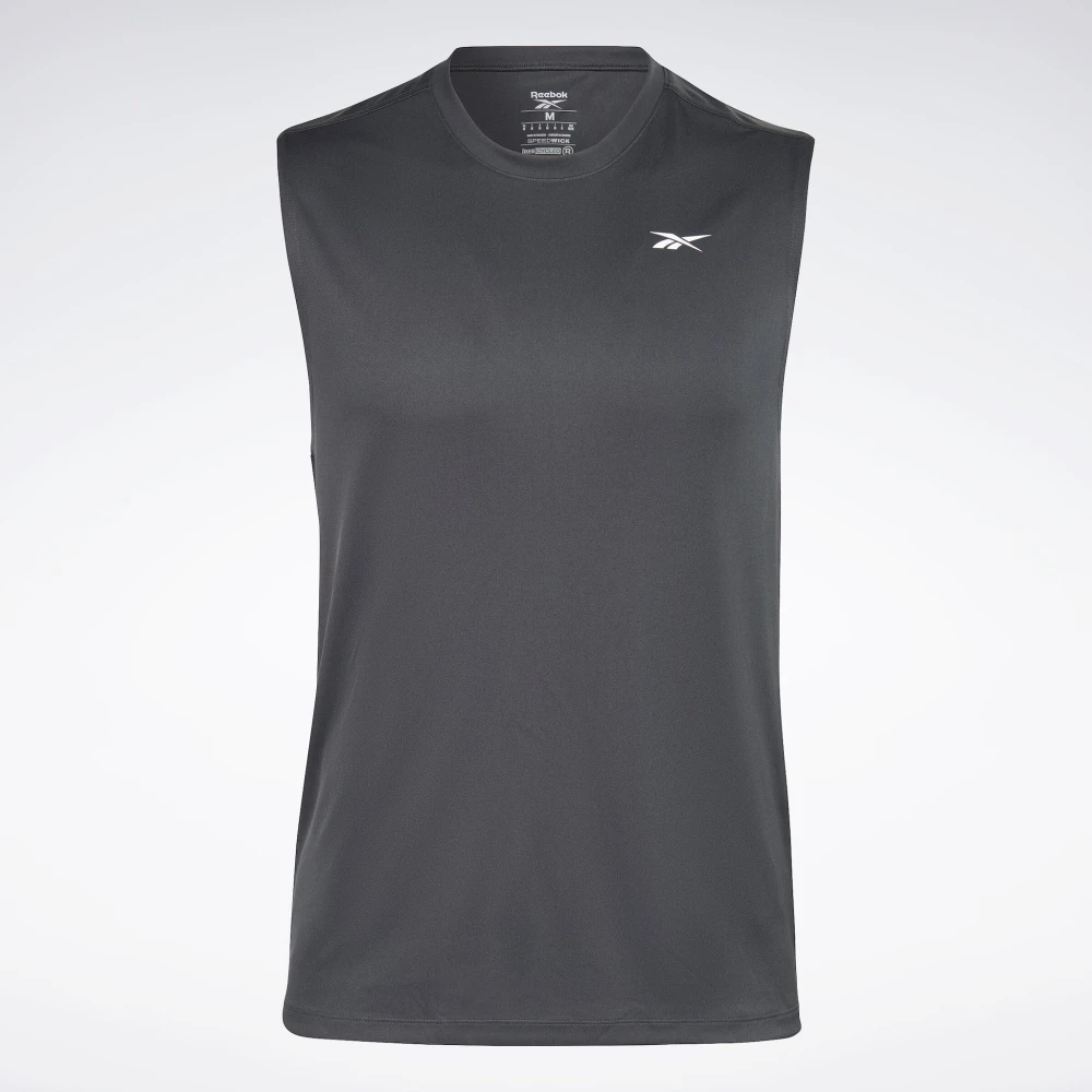 Reebok Mouwloze Technische Trainings T-shirt Black Heren