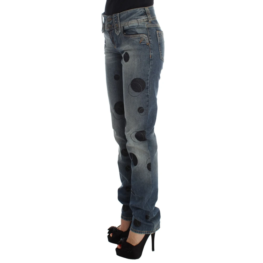 John Galliano Elegante Bootcut Jeans in Blauwe Wassing Blue Dames