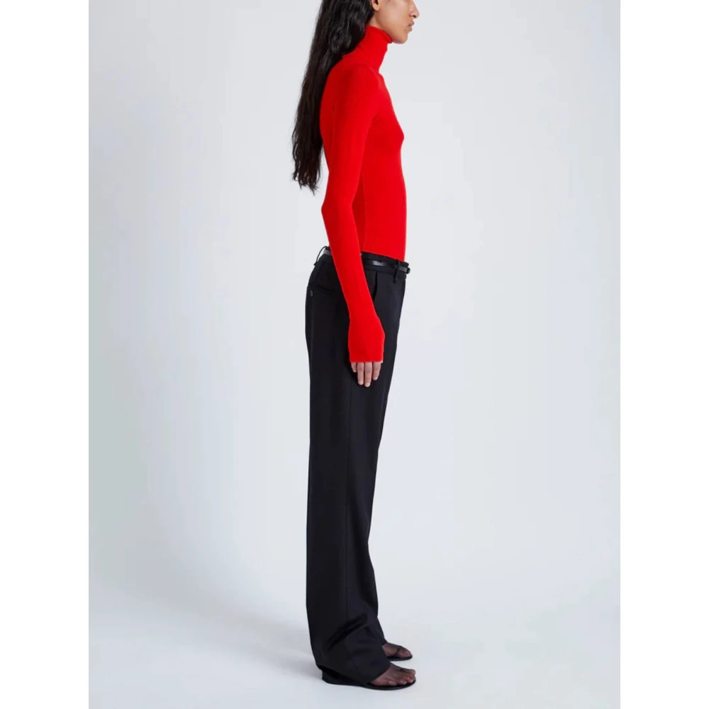 Proenza Schouler Rode Geribbelde Fox Top Red Dames